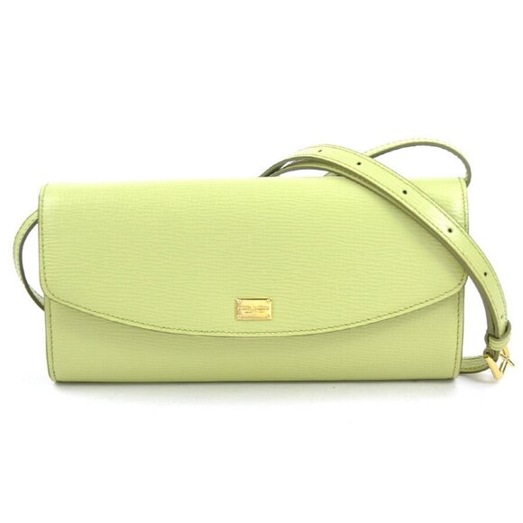 DOLCE & GABBANA Green Leather Shoulder Bag - Picture 1 of 5